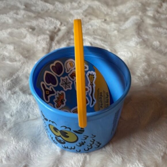 McDonald's Halloween Trick or Treat Blue Boo Bucket with Stickers 2024 New - Picture 2 of 10